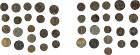 Ensemble de 20 monnaies grands modules, Impériales romaines, provinciales, Egypte ptolémaique, etc.
On y joint un sesterce douteux de Vespasien
Faib...
