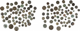 MONDE ANTIQUE
Ensemble de 60 monnaies en bronze essentiellement Provinciales romaines, monde grec, et antiquité tardive
Faible état
Estimation: 150...