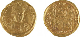CONSTANCE II
Solidus
A/ Buste cuirassé de Constance II de face
R/ Rome et Constantinople tenant un bouclier
355-361
Or 4.20 gr
Estimation: 250/3...