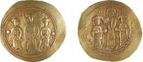 ROMAIN IV DIOGENES
Histamenon
A/ Michel VII, Constance et Andronicus debout
R/ Christ debout de face
1068-1071
Or 3.14 gr
Estimation: 250/300 EU...