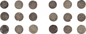 EMPIRE SELDJOUKIDE
Sultanat de Roum
Ensemble de 5 dirhams en argent représentant un lion marchant, un au cavalier tirant une flèche (percée), 2 dirh...