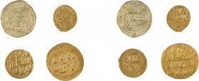 MONDE ARABE
Ensemble de 3 monnaies arabes en or
2.59, 3.37 et 4.66 gr
On y joint une monnaie ommeyade ou abbasside recollé
3.45 gr
Estimation: 35...