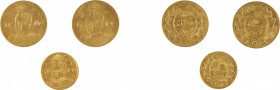 IRAN
Ahmad Shah
Ensemble de trois pièces comprenant deux 1/2 toman, et 1/5 toman
Or 3.56 gr au total
Estimation: 120/150 EUR