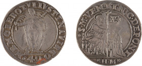VENISE
Nicolas Da Ponte
A/ St Marc bénissant le doge
R/ Ste Justine de Padoue de face
1578-1585
Argent 8.92 gr
Estimation: 60/80 EUR