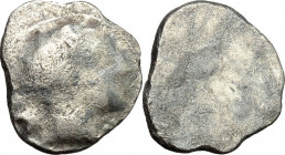 Greek Italy. Etruria, Populonia. AR 2 1/2 Units, 3rd century BC. HN Italy 175. AR. 1.00 g. 11.00 mm. Toned. About F.