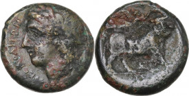 Greek Italy. Central and Southern Campania, Neapolis. AE 19 mm, 275-250 BC. HGC 1 474; HN Italy 589. AE. 6.02 g. 19.00 mm. About VF/Good F.