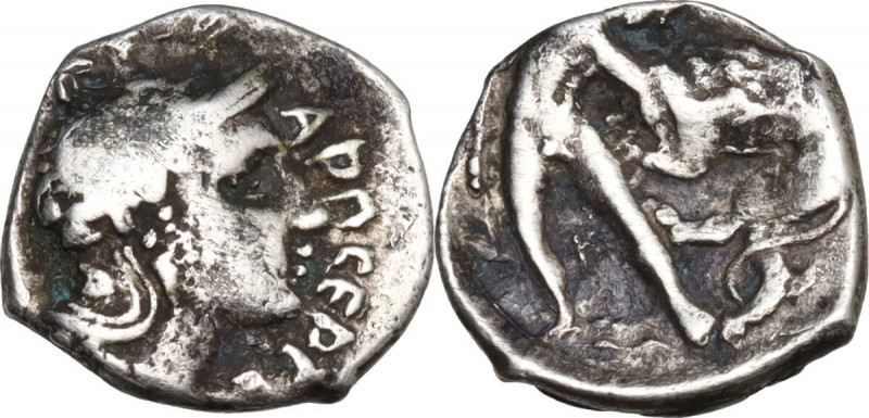 Greek Italy. Northern Apulia, Arpi. AR Diobol, 325-275 BC. HN Italy 637; HGC 1 5...