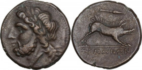 Greek Italy. Northern Apulia, Arpi. AE 22 mm, 325-275 BC. HGC 1 534; HN Italy 642. AE. 6.72 g. 22.00 mm. Good VF/About EF.