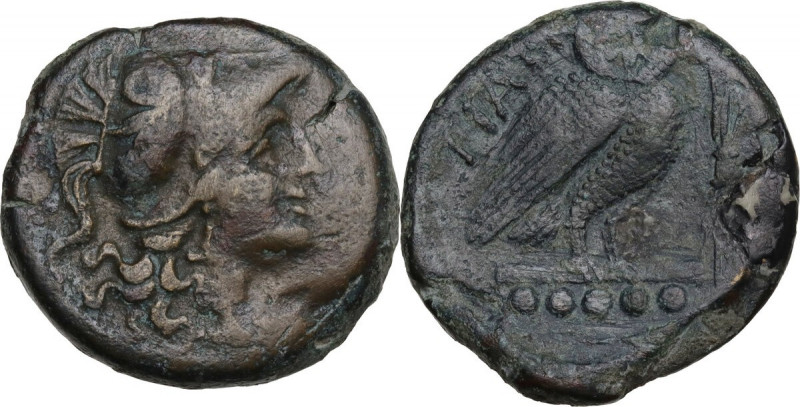 Greek Italy. Northern Apulia, Teate. AE Quincunx, 225-200 BC. HGC 1 654; HN Ital...