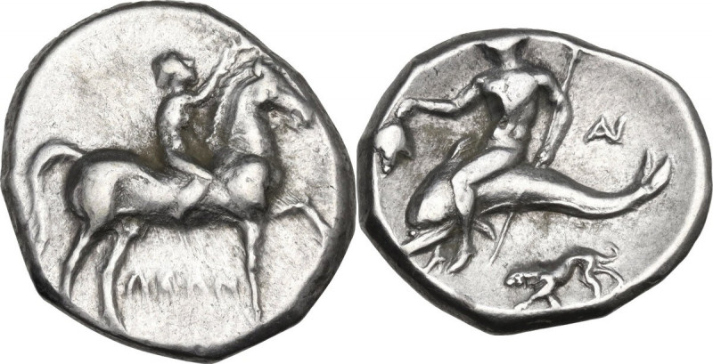 Greek Italy. Southern Apulia, Tarentum. AR Nomos, c. 272-240 BC. HN Italy 1030; ...