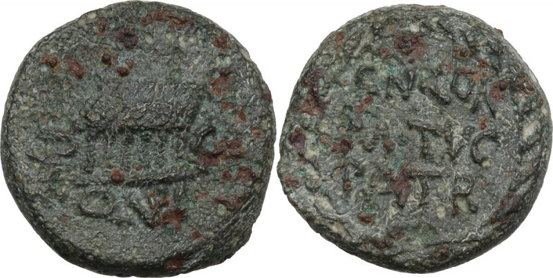 Greek Italy. Northern Lucania, Poseidonia-Paestum. AE Semis, early 1st century B...