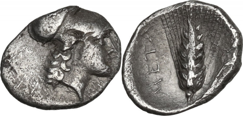 Greek Italy. Southern Lucania, Metapontum. AR Diobol, 325-275 BC. HGC 1 1078; HN...
