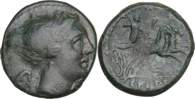 Greek Italy. Bruttium, The Brettii. AE Half Unit, 211-208 BC. HGC 1 1372; HN Ita...