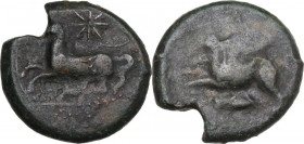 Sicily. Alaesa. AE 24 mm, Kainon issue, c. 365 BC. CNS I 15; SNG Cop. 134. AE. 10.60 g. 24.00 mm. Good F/About VF.