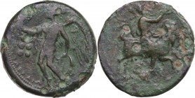 Sicily. Himera. AE Hemilitron-Hexonkion, c. 420-415 BC. HGC 2 474; CNS I 27-29. AE. 6.04 g. 20.00 mm. VF.
