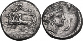 Sicily. Lilybaeum (as Cape of Melqart). AR Tetradrachm, c. 360-330 BC. HGC 2 743; Jenkins, Punic 60. AR. 16.26 g. 25.00 mm. R. Rare Punic issue. Trace...