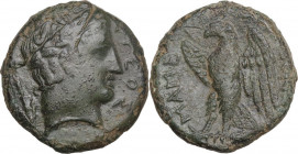 Sicily. Messana. The Mamertinoi. AE Double unit, 288-278 BC. CNS I 2. AE. 7.60 g. 21.00 mm. Olive green patina. About VF.