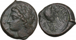 Sicily. Messana. The Mamertinoi. AE Unit, c. 288 BC. HGC 2 874; CNS I 15. AE. 5.12 g. 19.00 mm. Nice patina. VF.