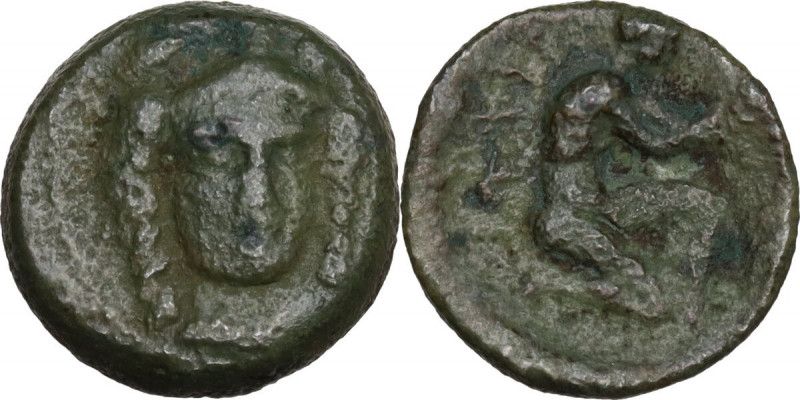 Sicily. Solous. AE Onkia, 406-397 BC. CNS III 5; HGC 2 1254. AE. 2.28 g. 14.00 m...