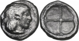 Sicily. Syracuse. Hieron I (478-466 BC). AR Litra, c. 475-470 BC. HGC 2 1371; SNG ANS 116. AR. 0.54 g. 9.00 mm. Lovely old cabinet tone. About VF.
