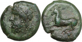 Sicily. Syracuse. Timoleon and the Third Democracy (344-317 BC). AE Dilitron. Timoleon Symmachy coinage, 2nd series, c. 339-334 BC. HGC 2 1439; CNS II...