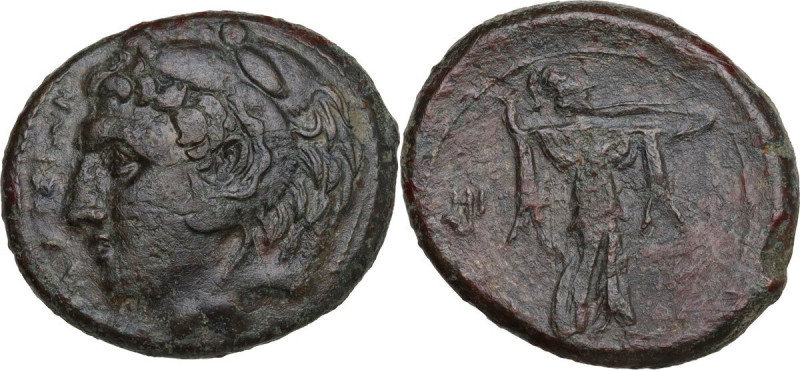 Sicily. Syracuse. Pyrrhos (278-276 BC). AE 24 mm. CNS II 177. AE. 9.60 g. 24.00 ...