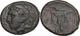 Sicily. Syracuse. Pyrrhos (278-276 BC). AE 24 mm. CNS II 177. AE. 9.60 g. 24.00 mm. About VF.