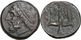 Sicily. Syracuse. Hieron II (274-215 BC). AE 19 mm, c. 240-215 BC. HGC 2 1550; CNS II 197; SNG ANS 965. AE. 7.22 g. 19.00 mm. VF.