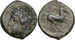 Punic Sicily. AE 16 mm, c. 375-350 BC. HGC 2 1677. AE. 3.76 g. 16.00 mm. VF.