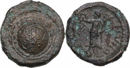 Continental Greece. Macedon, Koinon. Pseudo-autonomous issue. 1st century AD. AE 17mm, Beroia. SNG Cop. 1331; SNG ANS -. 3.45 g. 17.00 mm. About VF.