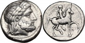 Continental Greece. Kings of Macedon. Philip II (359-336 BC). AR Tetradrachm. Amphipolis mint. Struck under Kassander, c. 316-311 BC. Le Rider pl. 46,...