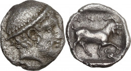 Continental Greece. Thrace, Ainos. AR Diobol, 435-405 BC. HGC 3 1274; SNG Cop. 399. AR. 1.13 g. 11.00 mm. Good VF/About EF.