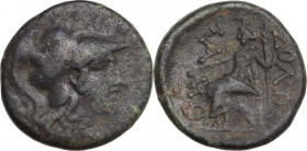 Continental Greece. Islands off Thrace, Samothrace. AE 18 mm. Solon magistrate, c. 280-200 BC. BMC p. 215, 5. AE. 5.16 g. 18.00 mm. VF.