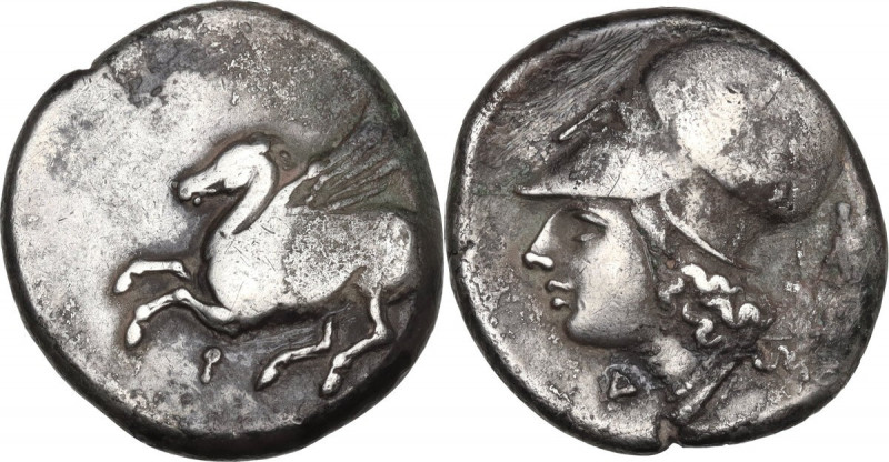 Continental Greece. Corinthia, Corinth. AR Stater, 375-300 BC. HGC 4 1848; Pegas...