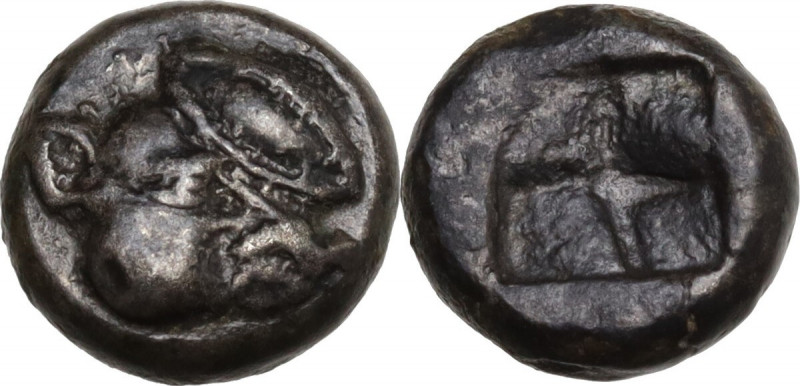 Greek Asia. Lesbos, unattribuited early mint. BI Obol, c. 500-450 BC. SNG Cop. 2...