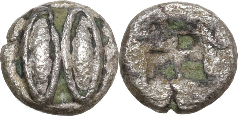 Greek Asia. Lesbos, unattribuited early mint. AR Tetartemorion, c. 450 BC. HGC 6...