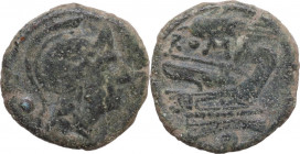 Corn-ear series. AE Uncia, c. 214-212 BC, Sicily. Cr. 42/4 (= 72/9). AE. 5.35 g. 21.50 mm. About VF/VF.