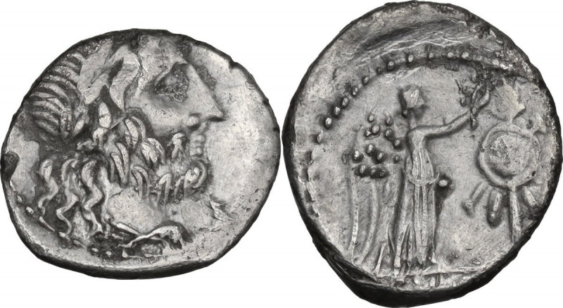 Anonymous. Victoriatus, uncertain Campanian mint (?), 203-202 BC. Cr. 166/1. AR....