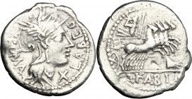Q. Fabius Labeo. AR Denarius, 124 BC. Cr. 273/1. AR. 3.87 g. 21.00 mm. VF.