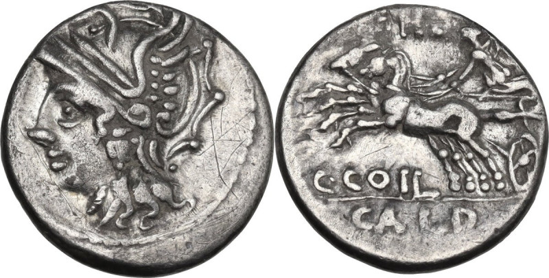 C. Coelius Caldus. AR Denarius, 104 BC. Cr. 318/1a; B. 2. AR. 3.78 g. 17.00 mm. ...