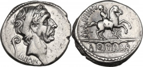 L. Marcius Philippus. AR Denarius, 56 BC. Cr. 425/1. AR. 3.88 g. 17.80 mm. VF.