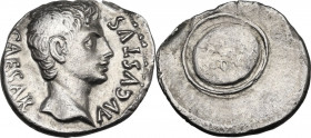 Augustus (27 BC - 14 AD) . AR Denarius. Uncertain Spanish mint (Colonia Caesaraugusta?). Struck 19-18 BC. RIC I (2nd ed.) 42a. AR. 3.61 g. 20.00 mm. R...