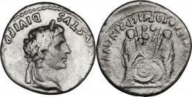 Augustus (27 BC - 14 AD). AR Denarius, Lugdunum mint, 2 BC-4 AD. RIC I (2nd ed.) 207. AR. 3.00 g. 19.00 mm. About VF.