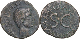 Augustus (27 BC - 14 AD). AE As, 16 BC. RIC I (2nd ed.) 376. AE. 10.07 g. 26.00 mm. About VF.