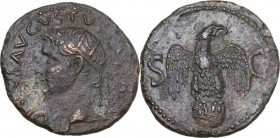 Divus Augustus (died 14 AD). AE As, struck under Tiberius, 34-37. RIC I (2nd ed.) (Tib.) 82. AE. 10.59 g. 29.00 mm. About EF.
