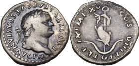 Titus (79-81). AR Denarius, 80 AD. RIC II-p. 1 (2nd ed.) 112. AR. 3.19 g. 18.00 mm. VF/About VF.