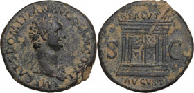 Domitian (81-96). As, circa 84 AD. RIC II 250 a. AE. 9.36 g. 27.00 mm. Light cleaning marks. About VF.