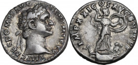 Domitian (81-96). AR Denarius, 90-91. RIC II-p. 1 (2nd ed.) 720. AR. 3.35 g. 18.00 mm. Good VF.