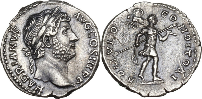 Hadrian (117-138). AR Denarius, 134-138. RIC II 266. AR. 3.35 g. 18.00 mm. R. Br...