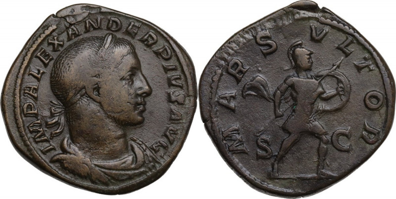 Severus Alexander (222-235). AE Sestertius, 231-235. RIC IV 635d. AE. 18.26 g. 3...